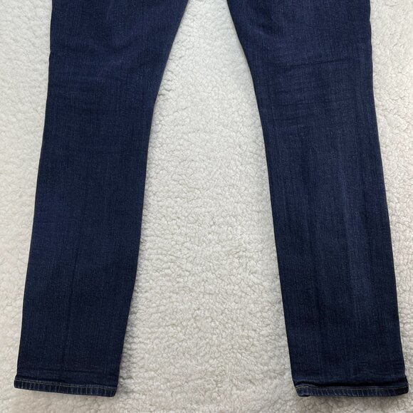 J Crew Jeans Mens Sz 32 Blue Flex Stretch Mid Rise Skinny Leg Dark Wash 31x29 - Picture 5 of 13